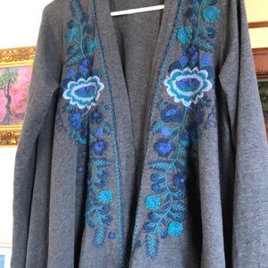 JWLA cotton embroidered cardigan